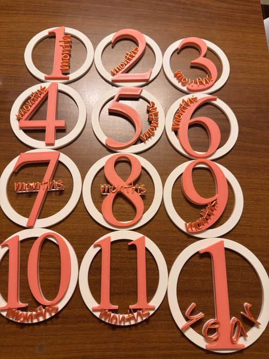 Set etichete foto bebeluș – 11 luni + 1 an