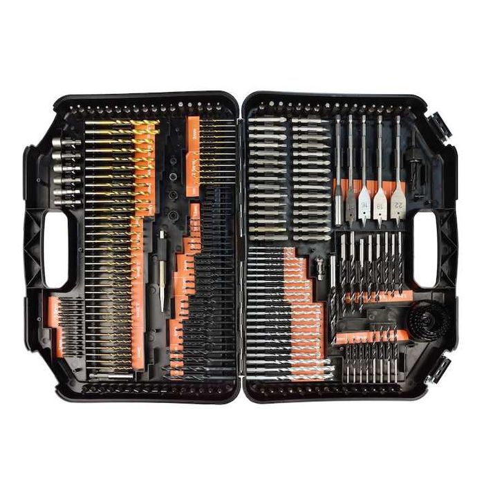 Set de 246 burghie pentru surubelnita cu cutie de depozitare,nou