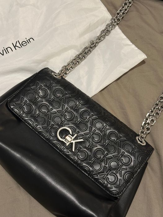 Geantă, Calvin Klein, dama, negru