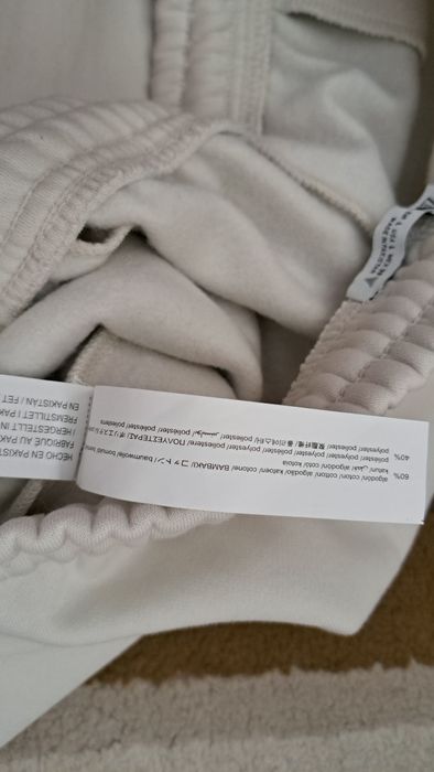 Pantaloni crac larg Zara, L, crem