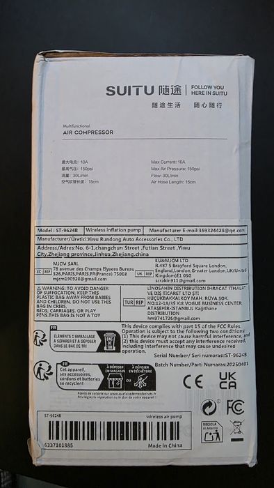 Compresor auto portabil reincarcabil nou sigilat