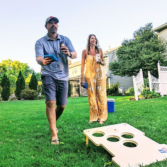 Корнхолл игра из натурального дерева