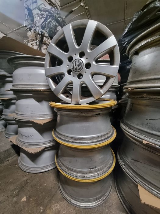 Set 4 x Jante Aliaj R15 5x112 originale vw Golf 5,6 / 6.5J ET 50 Skoda Seat