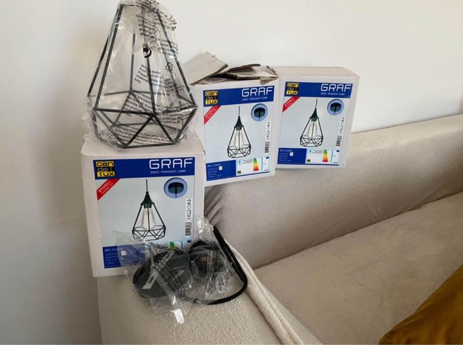 Lampa suspendata (3 buc) Candellux GRAF design industrial noua