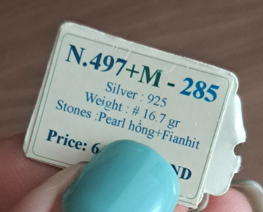 Продам набор серебро, натуральный жемчуг
