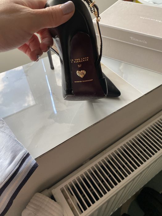 Pantofi Tamaris slingback piele naturala