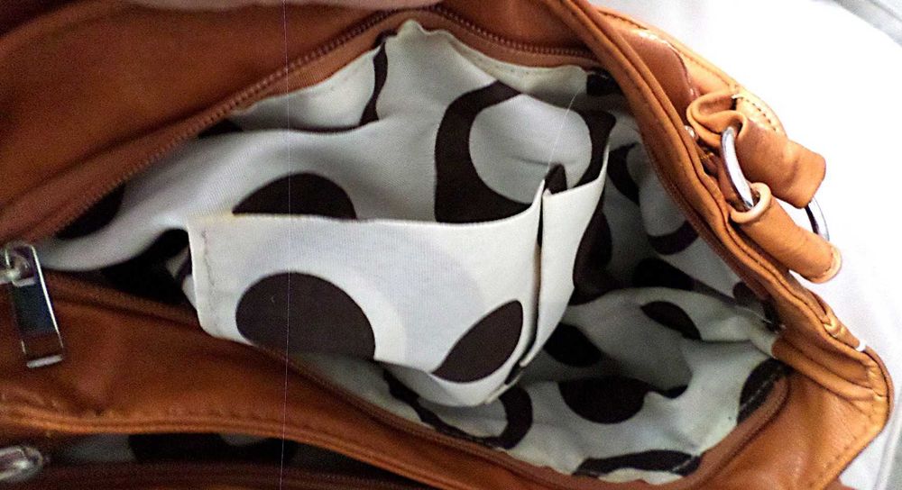 НОВА дамска чанта еко кожа с много джобове