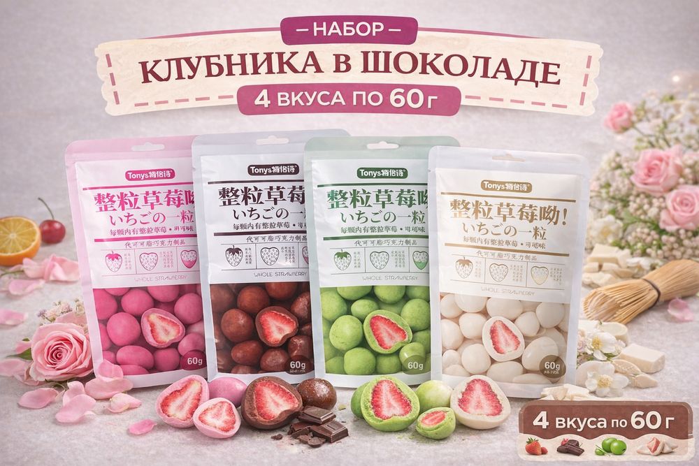 Сублинированая клубника в шоколаде