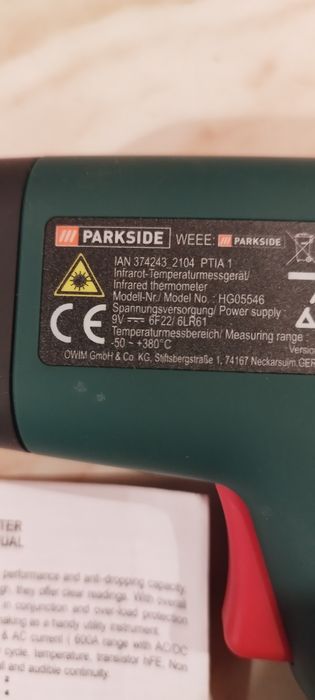 Безконтактен IR инфраред термометър -50+380 градуса