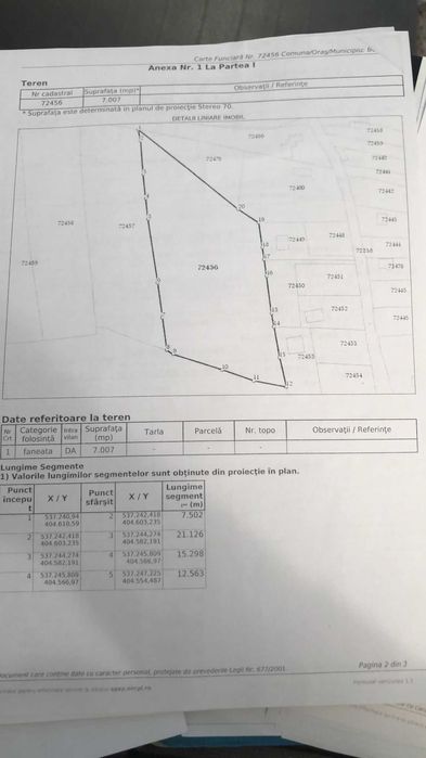 Teren intravilan cadastrat 7007 mp casa sau ferma in Bezdead Dambovita