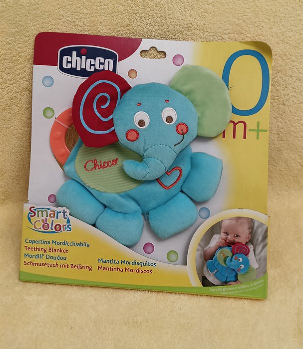 Игрушка-прорезыватель СЛОНЕНОК для детей (0 плюс месяцев), Chicco