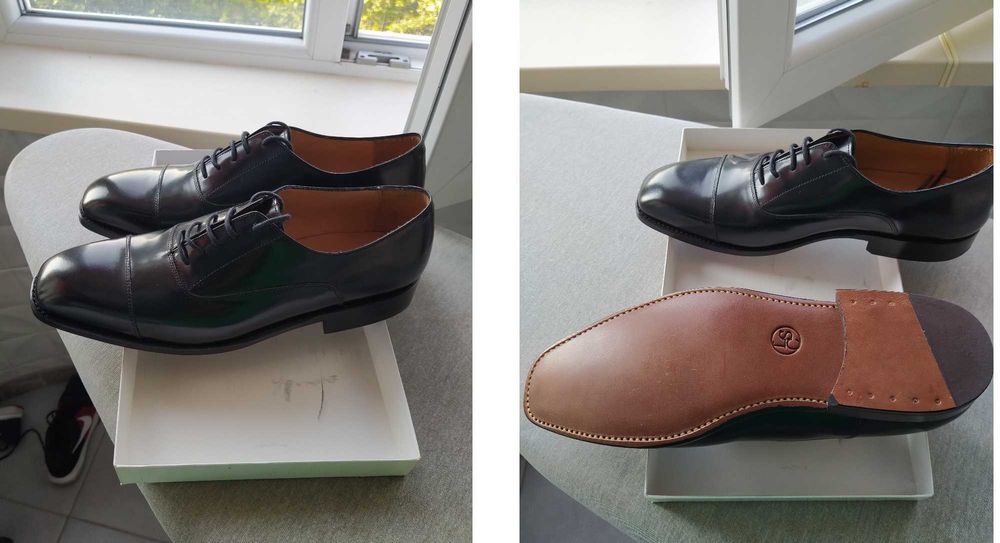 Pantofi Oxford premium din piele pentru barbati Saccor negru 43