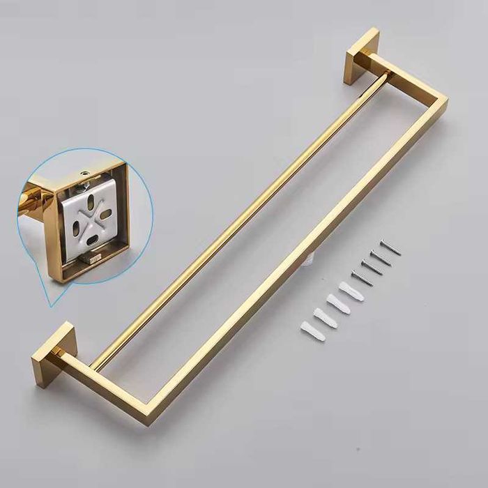 Suport prosoape baie/dus auriu dublu nou