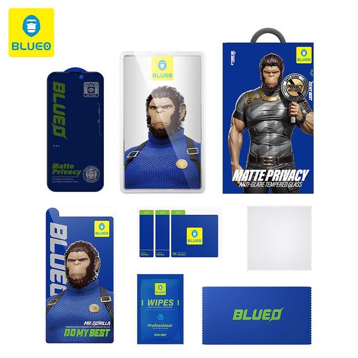 Blueo full cover anti-peep matte glass iphone 17