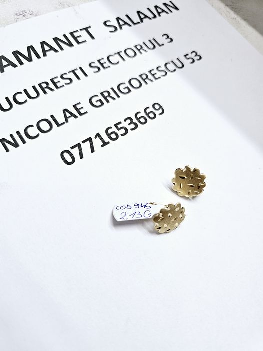 Vand cercei din aur 14 k 2.13 g cod 945