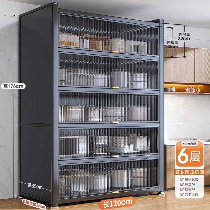 ошхона шкафлари шаффоф эшиклар билан / ошхона жавонлари эшиклари билан