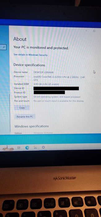 Laptop ASUS cu procesor Intel Core i5-6200U
