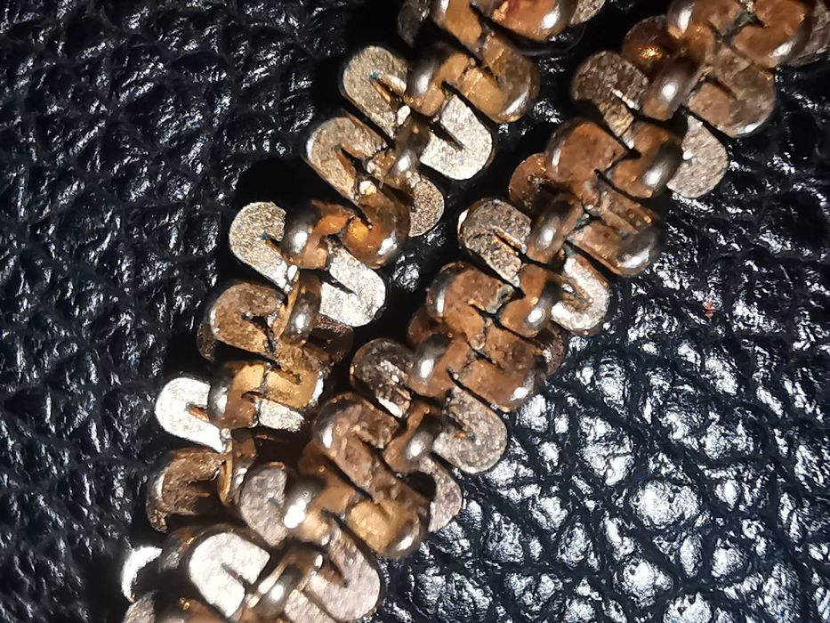 Lant, tip butterflie, diamant cut, din bronz cu aur, Bronze Milor Italy