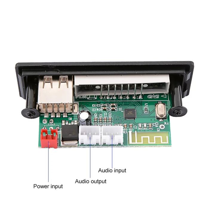 5V/12V Авто AUDIO модул за вграждане Bluetooth 5.0 USB, MP3,SD card