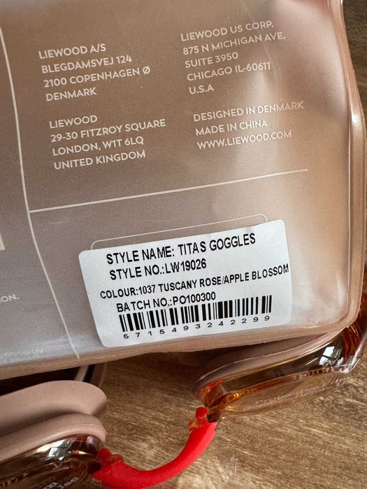 Нови детски очила за плуване Liewood Titas Tuscany Rose