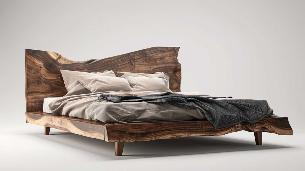 Дизайнерска спалня от масивна дървесина по поръчка