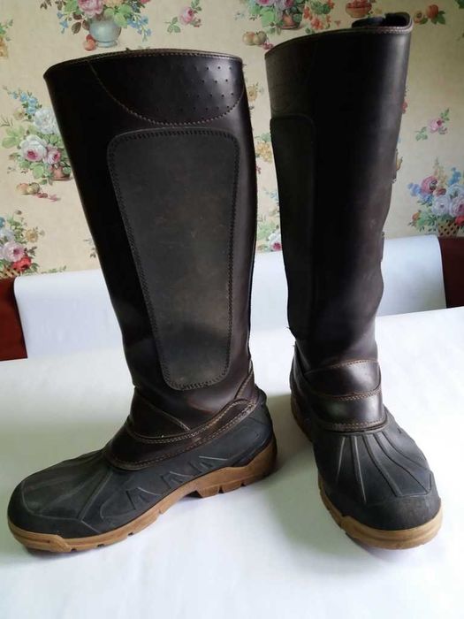 Cizme zapada- piele si cauciuc- impermeabile, reglabile, inalte mar 39