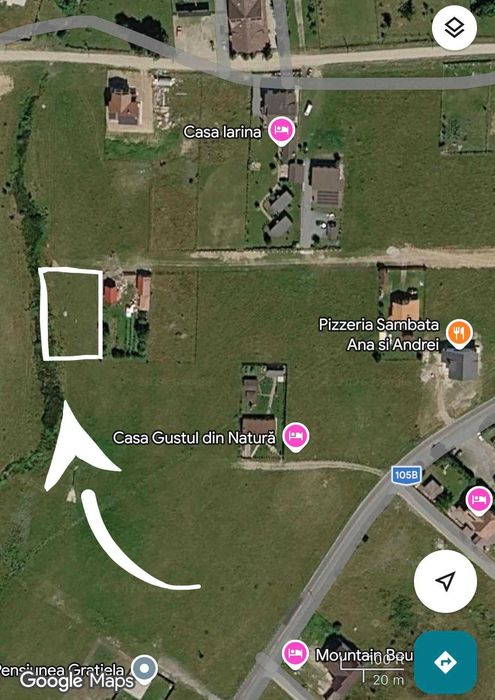 Teren intravilan 10 ari - Statiunea Climaterica Sambata - langa Pizzeria Ana si Andrei