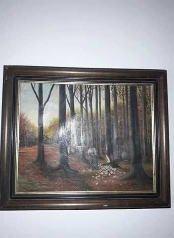 Tablou pictura pe panza cu rama din lemn