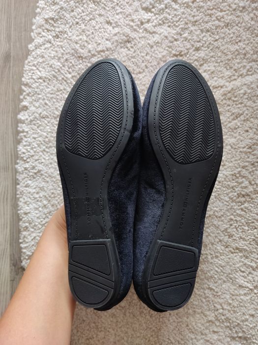 Balerini catifea loafers flats Tommy Hilfiger