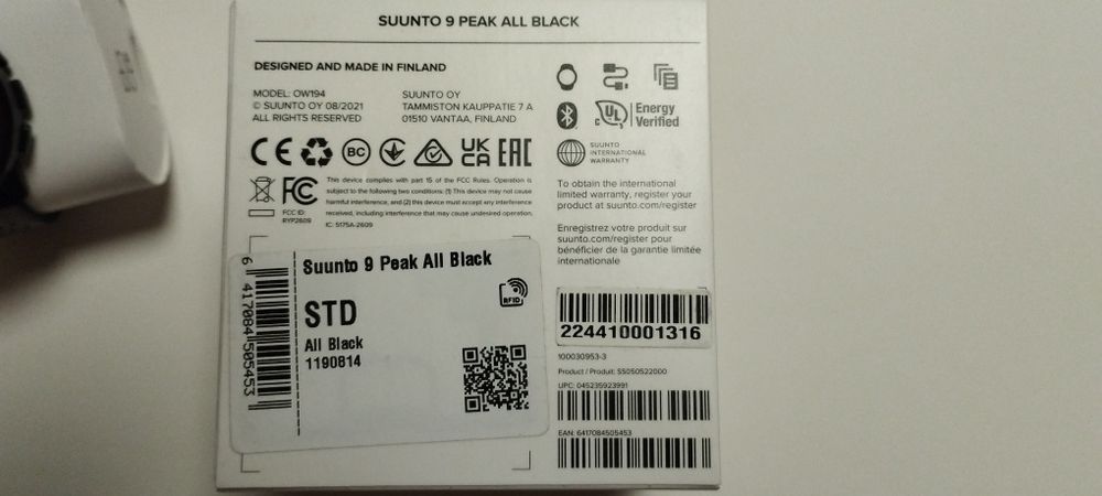 Suunto 9 Peak All Black