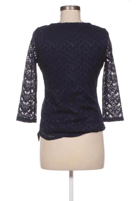 Дамски дантелен топ с подплата – тъмно син (р-р S)