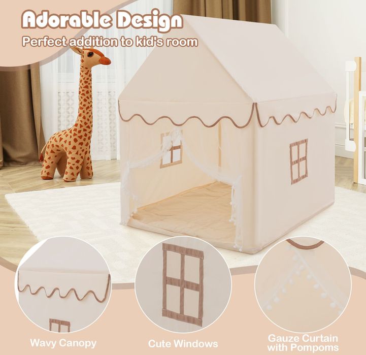 Детска игрална палатка тип къщичка COSTWAY