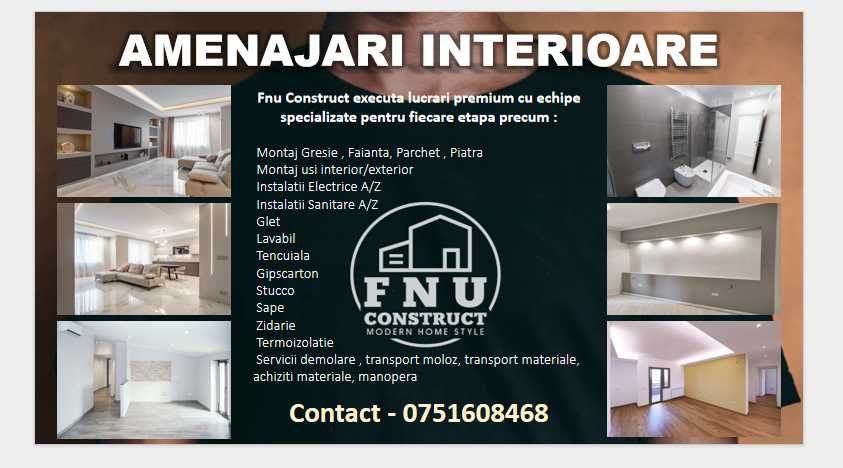 Amenajari Interioare , Glet , Lavabil, Parchet , Vopsea Decorativa