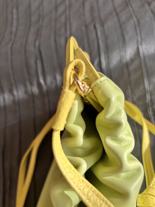 Кожена чанта Zarena June в цвят лайм