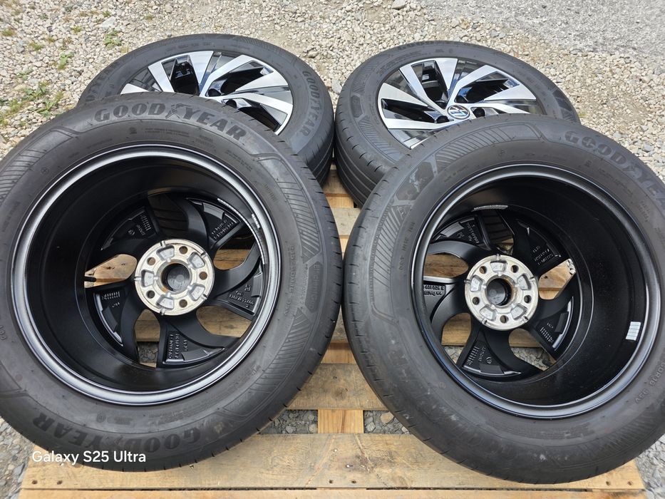 Лети джанти 16ки 5х112 VW + летни гуми 215/60/16 GoodYear