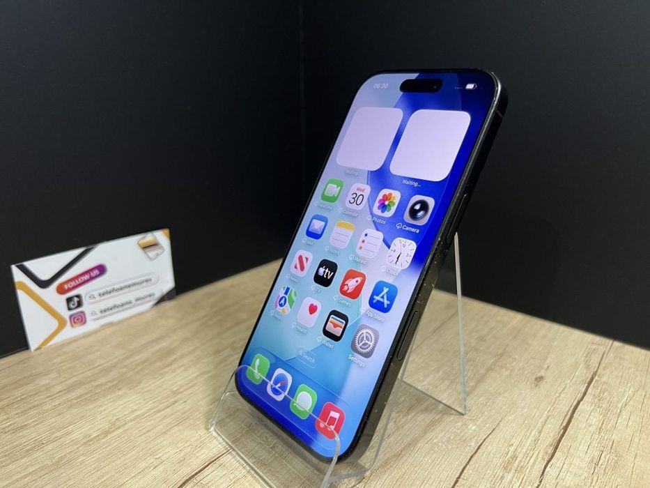 Iphone 16 Pro 128Gb Black Titanium Second-Hand 3 ani garanție, Telefoa