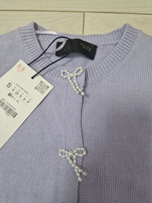 Bluza mov Zara tricot marime S