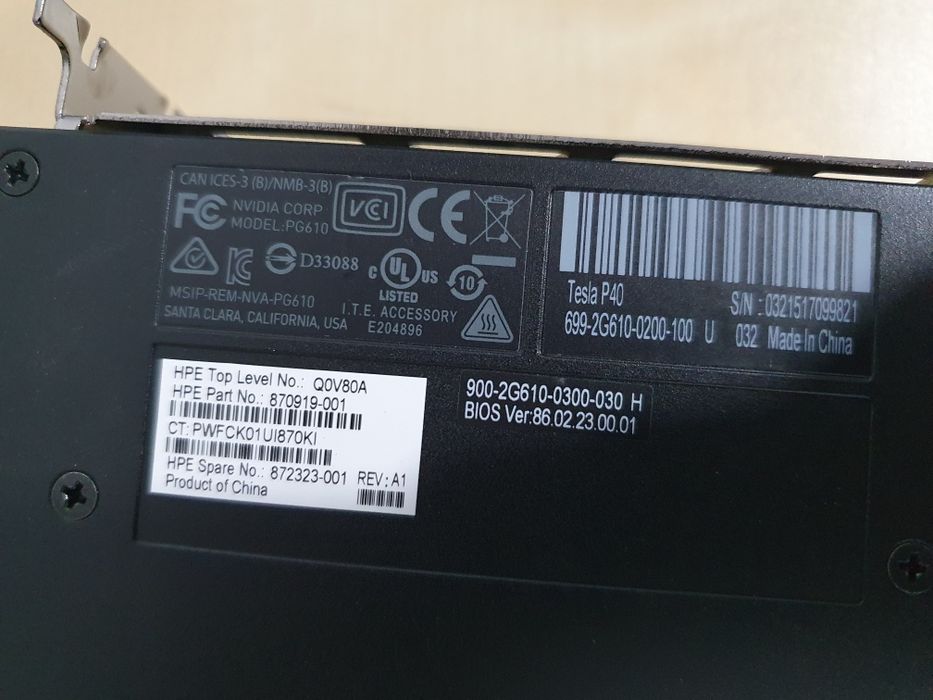 Placa video NVIDIA Tesla P40 24GB RAM