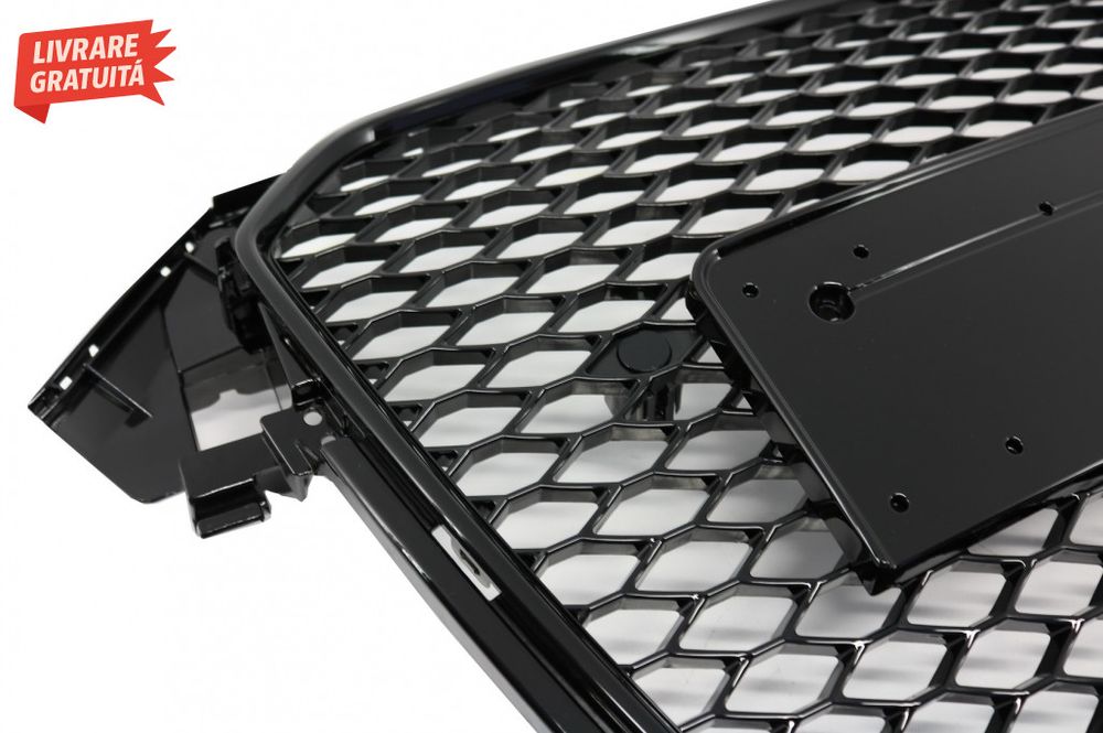 Grila Centrala AUDI A4 B8 Facelift (2012-2015) RS Design Negru Lucios