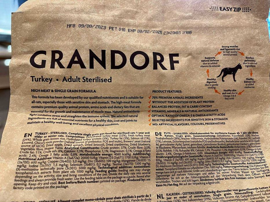 Grandorf сухой корм для кошек