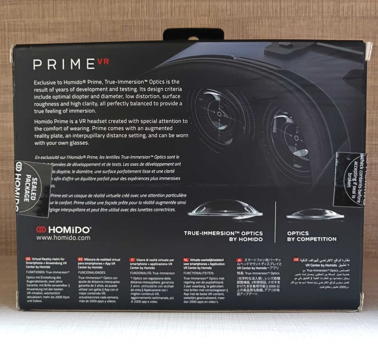Очила за виртуална реалност Homido Prime, Черни, Нови