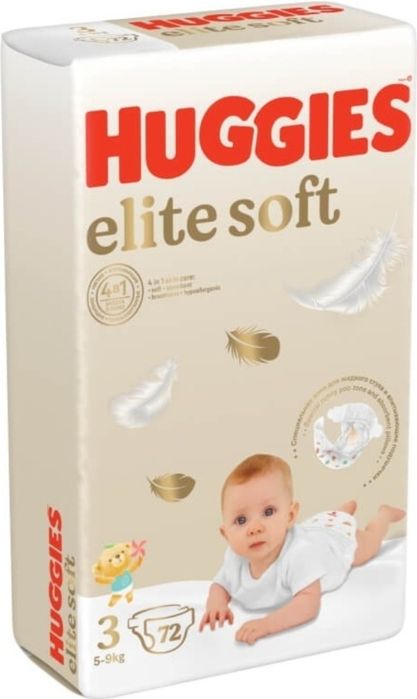 Подгузники Huggies Elite Soft 3 (72 шт )SALE!