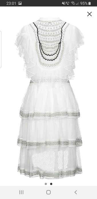 Rochie midi alba XS