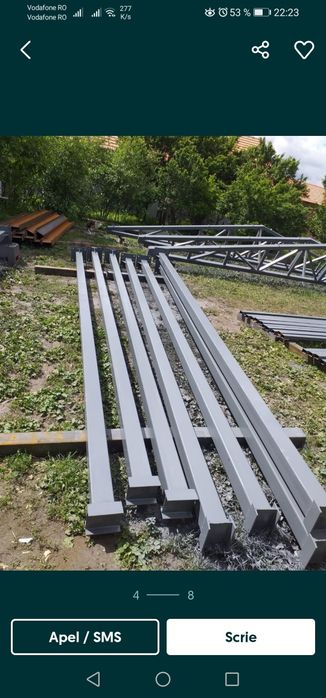Stoc 200mp structura hala metalica schelet garaj servicie auto etc