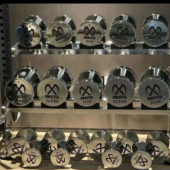 Гантели фиксированные хромированные 2.5 до 50кг