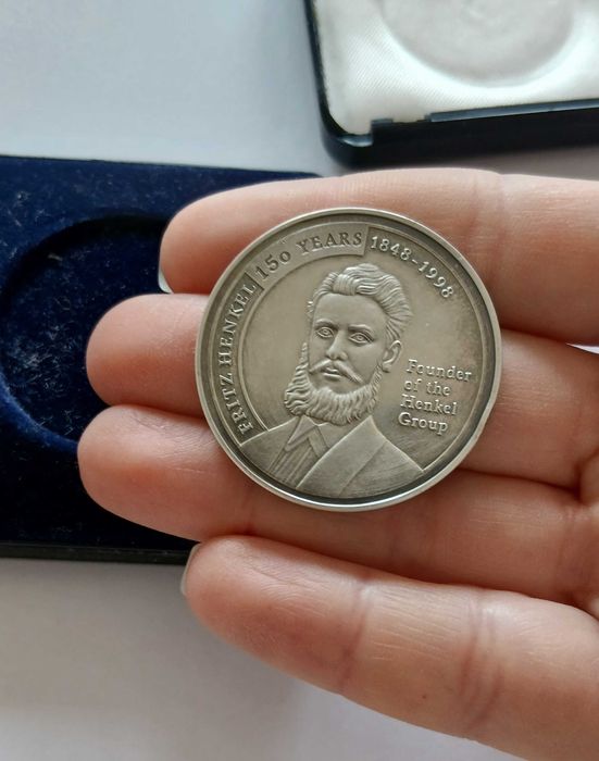 Medalie de Argint Fritz Henkel 1998 Multumire 150 de ani 30g, ag 999