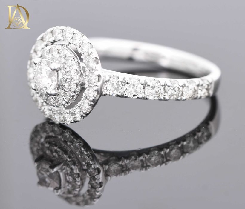 Нов Златен Пръстен с 0.78кт Естествени Диаманти