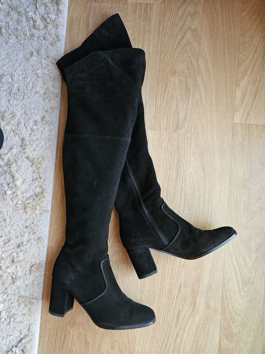 Cizme peste genunchi piele naturala