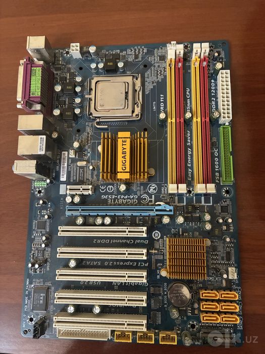 Материнская плата Gigabyte P43 + Core 2 Duo E7400