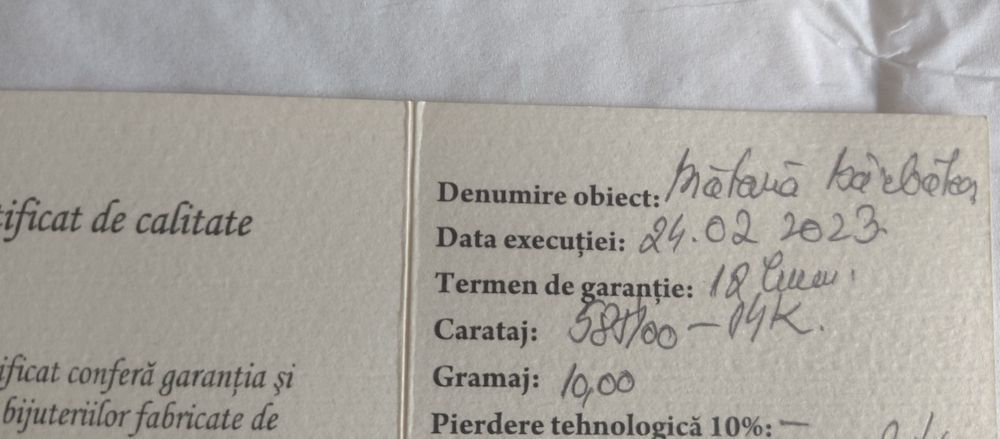 Vând brățară și lănțișor 14 K